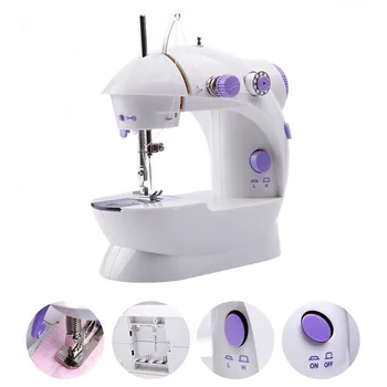 

Electric sewing machine Mini Automatic Tread Rewind Sewing Machine tools Dual Speed Double Thread with Power Household Desktop