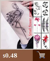 Rocooart 10.5x6cm Fake Temporary Tattoo Sticker for Girls Waterproof Black Geometric Mountain Tatoos Body Art Fake Tattoo Paper