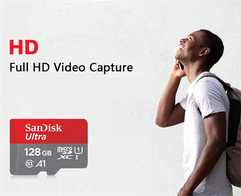 Двойной Флеш-накопитель SanDisk Memory Card 256 ГБ 200 ГБ 128 Гб 64 ГБ 32 ГБ оперативной памяти, 16 Гб встроенной памяти, ультра Micro SD карты памяти SDHC/SDXC Class10 UHS-I 98-100 МБ/с. высокое Скорость TF карты