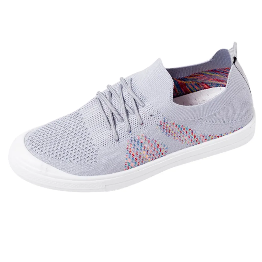 

SAGACE Fashionable breathable women's mesh sneakers lightweight and comfortable casual women's flat lace-up sneakers 2019