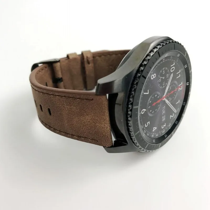 22 мм кожаный ремешок для samsung Galaxy watch 46 мм ремешок gear S3 Frontier band Браслет huawei часы GT ремешок gear S 3 Классический 46