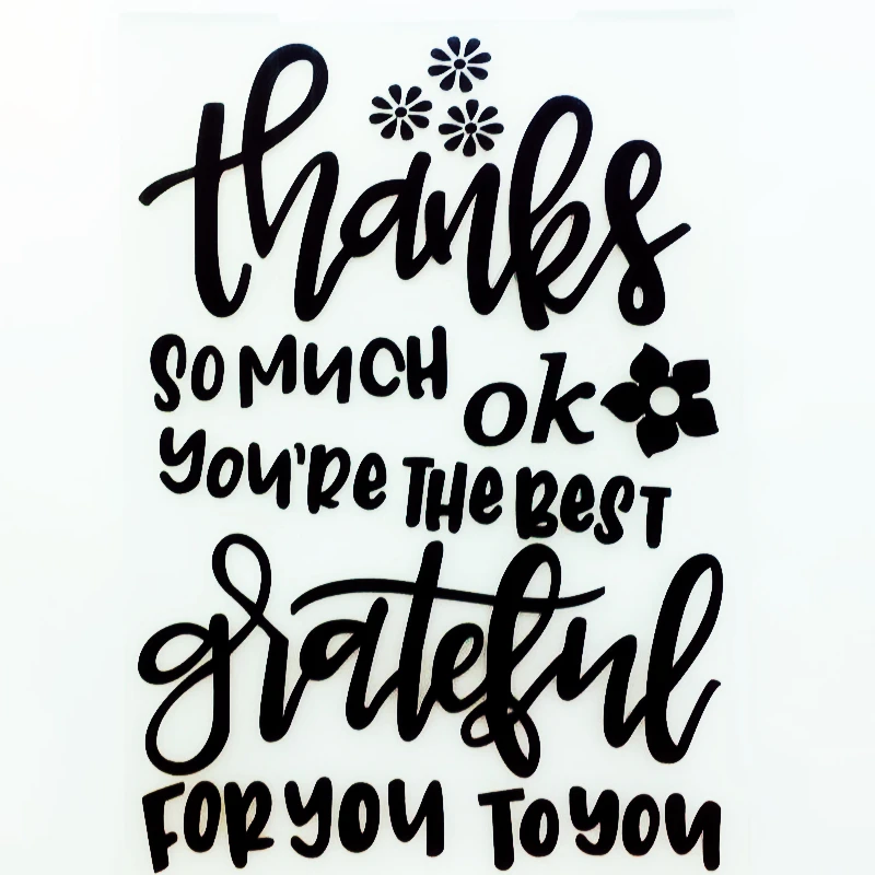 

YLEF124 Thanks Plastic Embossing Folder For Scrapbook Stencils DIY Photo Album Cards Making Decoration Scrapbooking Tools New