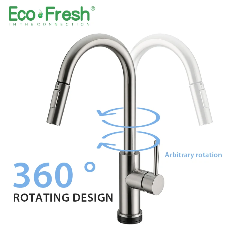  New Lead-Free SUS304 Stainless Steel Pull Out Touch Faucet Kitchen Sensitive Touch Control Faucet M - 32916766225