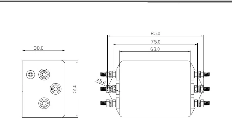 Мощность EMI фильтр CW4B 10A 20A 30A 40A S Трехфазный AC380V очистки