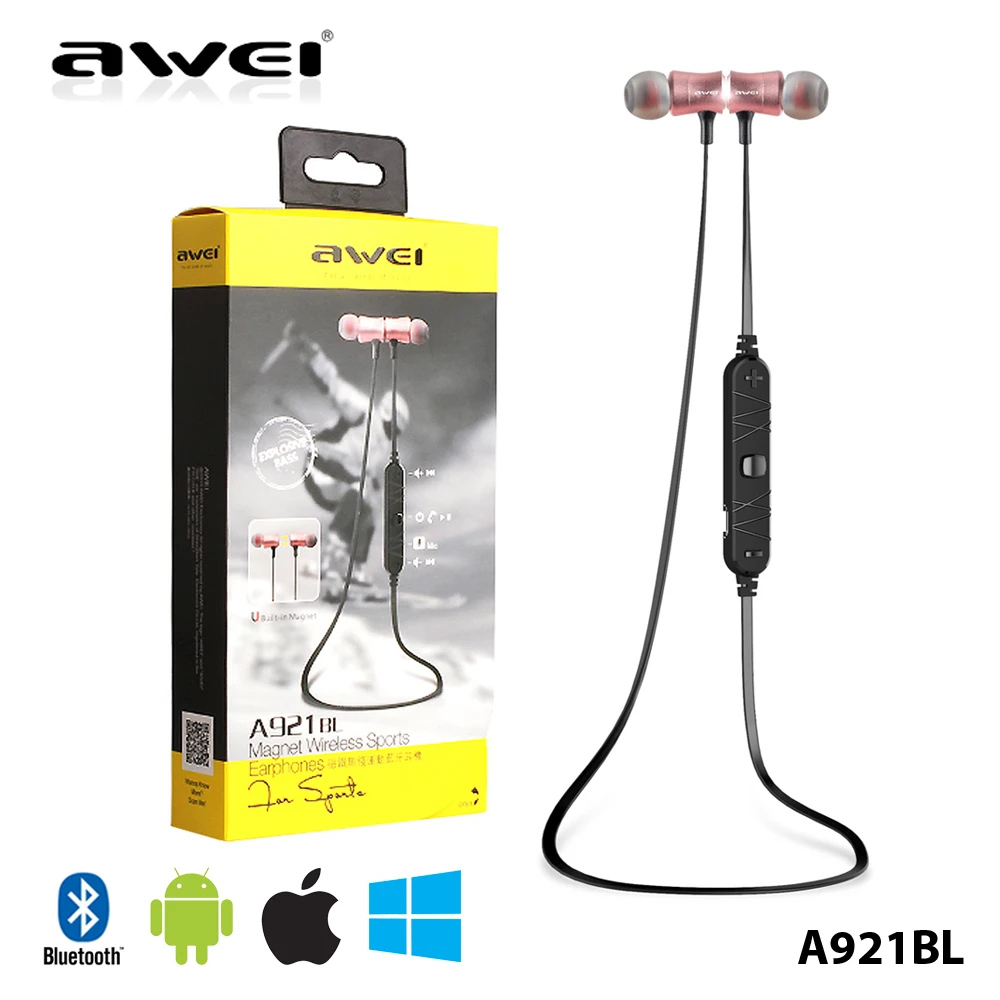 

Hot For A921BL Wireless Stereo Bluetooth Earphone 4.0 Sports In-Ear Headset Noise Isolation For iPhone Smart Phones EG7288