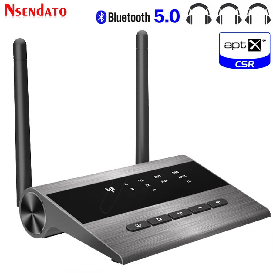 3.5mm HD Bluetooth 5.0 Audio transmitter receiver CSR8675 Wireless aptx audio Auto on Adapter for tv car aptX HD LL Low Latency|Wireless Adapter| -
