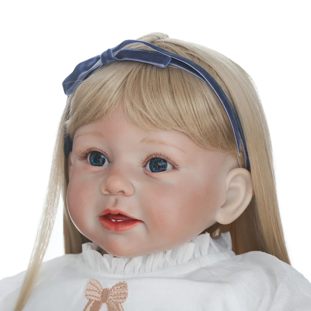 Новинка, Реалистичная кукла для новорожденного малыша, мягкий силиконовый винил, настоящее нежное прикосновение, 28 дюймов, детский подарок