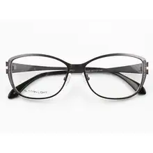 YOUTOP Новое поступление женские очки для близорукости прозрачные женские модные очки в полоску из нержавеющей стали оправа 7069