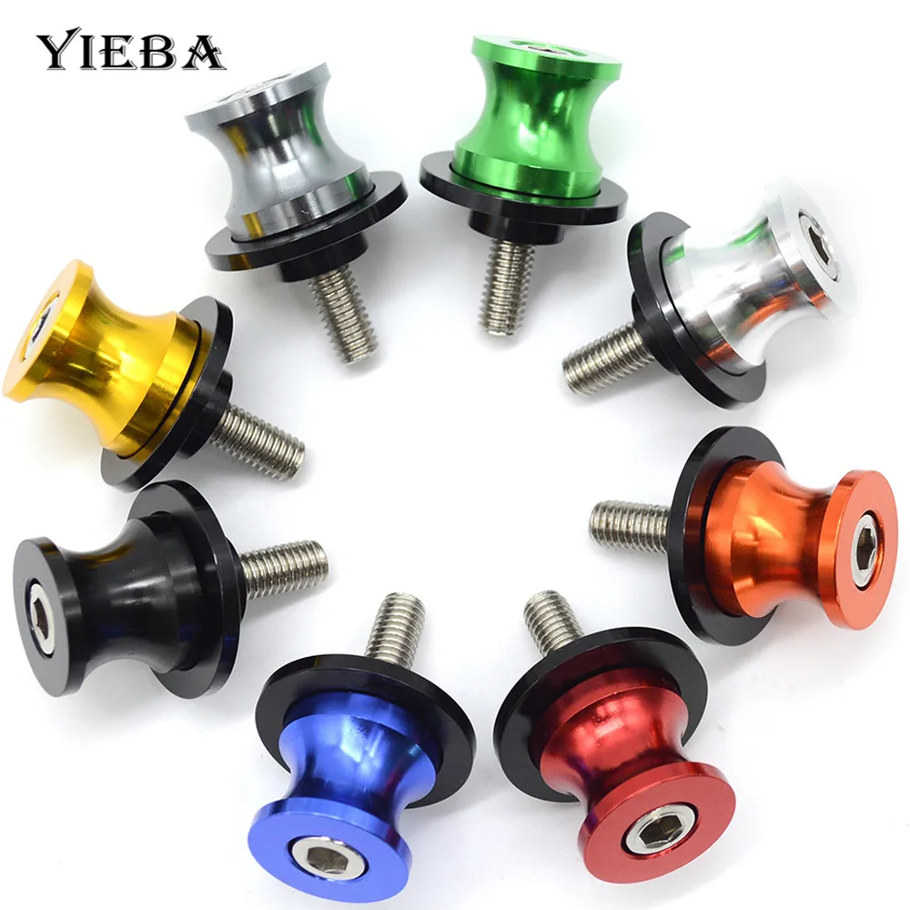 Universal Motorcycle Pairs 8/10mm CNC Oscillating Arms Sliders Coils Swingarm Paddocks Stand Coils Swingarms sliders for YAMAHA