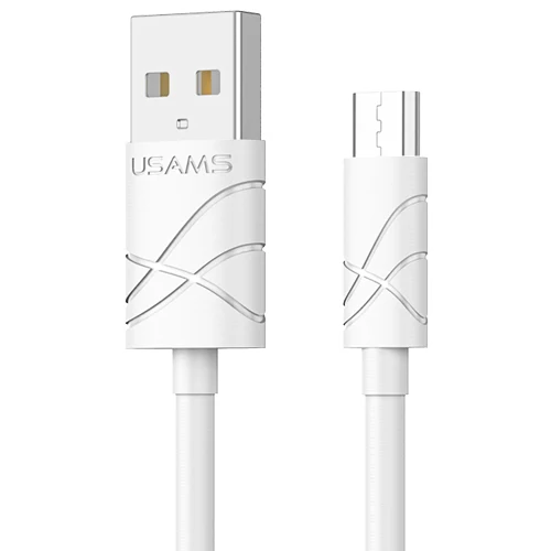 USAMS Кабель Micro Usb 1 м 2А Быстрая Зарядка Мобильного Телефона Android кабель USB Зарядное Дата Кабель Синхронизации Провода для Samsung HTC LG - Цвет: White