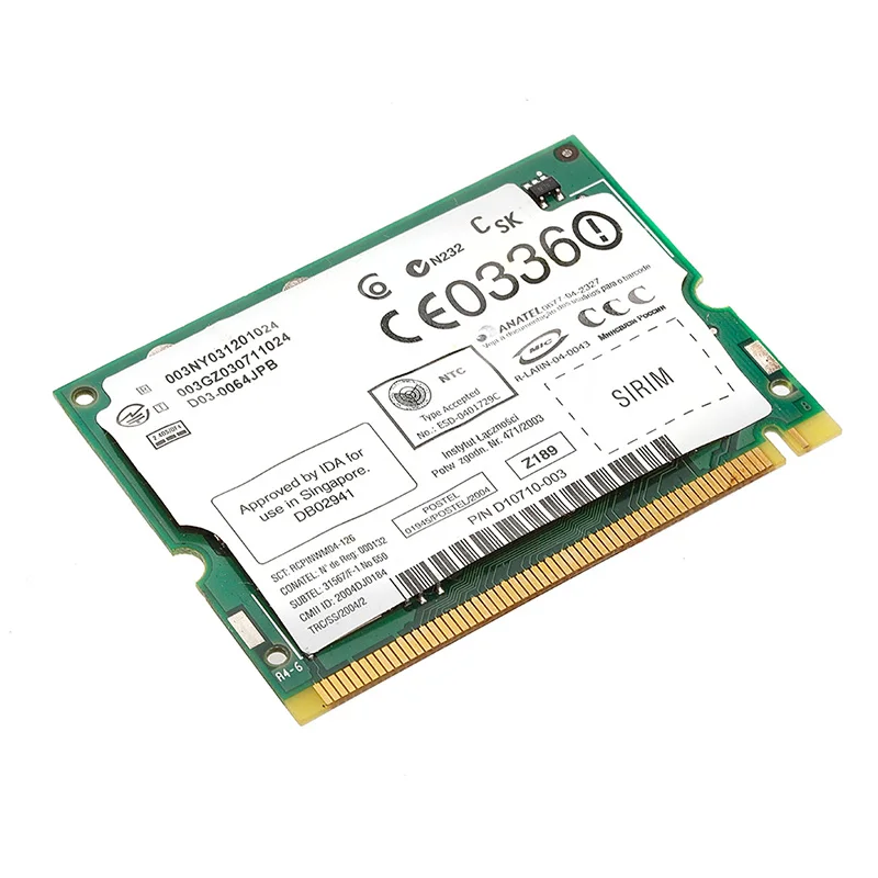 Беспроводная мини PCI wifi сетевая карта 2200BG 802.11B/G 54 Мбит/с Высокая скорость для ноутбука Toshiba Dell