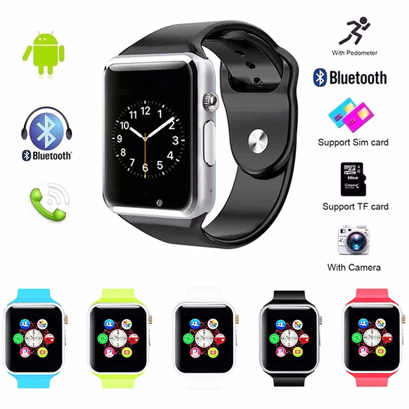 Смарт часы A1 с камерой Bluetooth Шагомер трекер сна ответ на вызов Smartwatch многоязычные