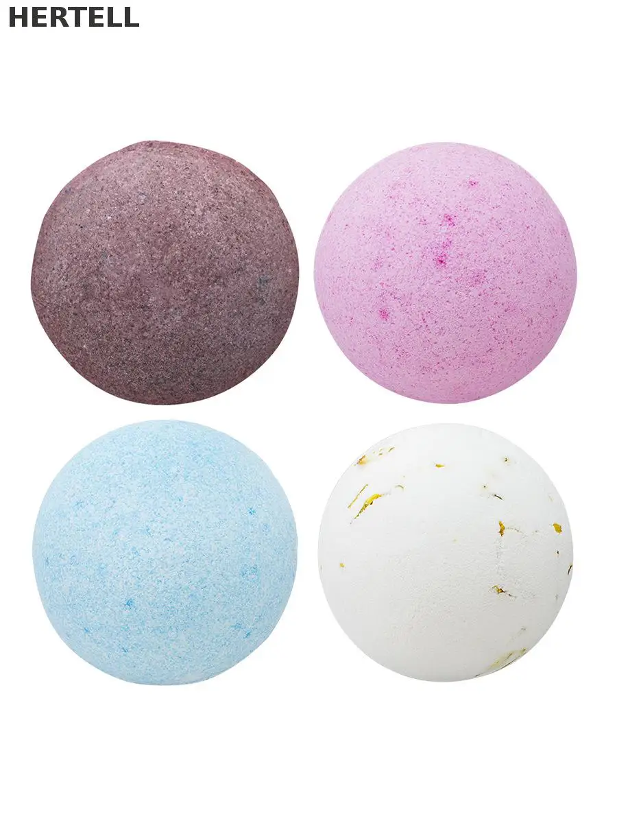 Bubble Bath Ball Elastic Oil Moisturizing 4Pcs 100g Salt Bath Set P0130