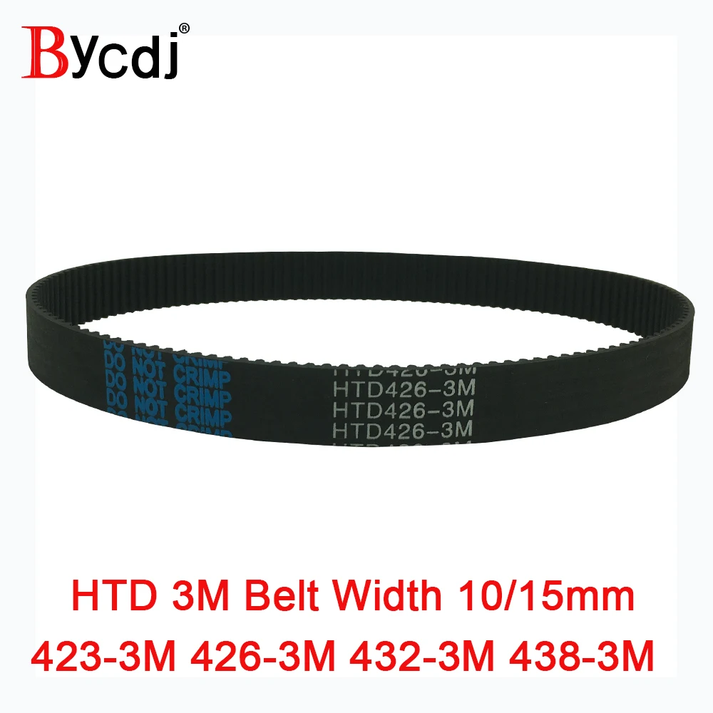 Arc HTD 3M 타이밍 벨트 C = 423 426 432 438 너비 6-25mm 톱니 142 HTD3M 동기 풀리, 144-3M 146-3M 423-3M 426-3M