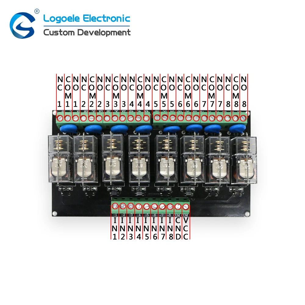 8 channel relay module eight panels driver board module DC 12V 24V input signal NPN PNP