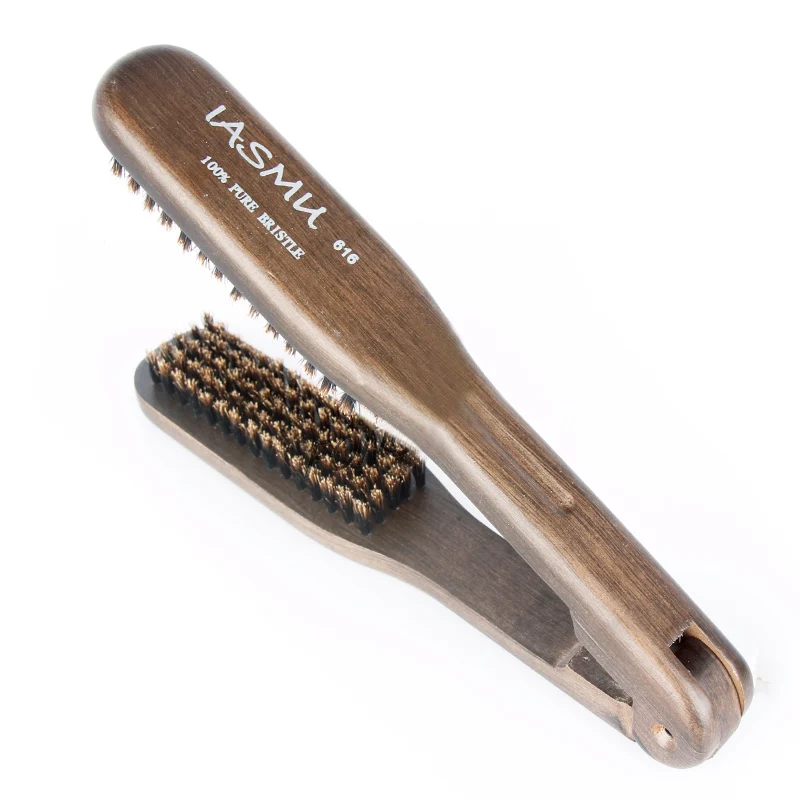 Dropshipping Soild Wood Handle Hair Straightening Brush 100% Pure Boar Bristle Hairbrush Type 616 Straight Hair Comb Style U1170 2