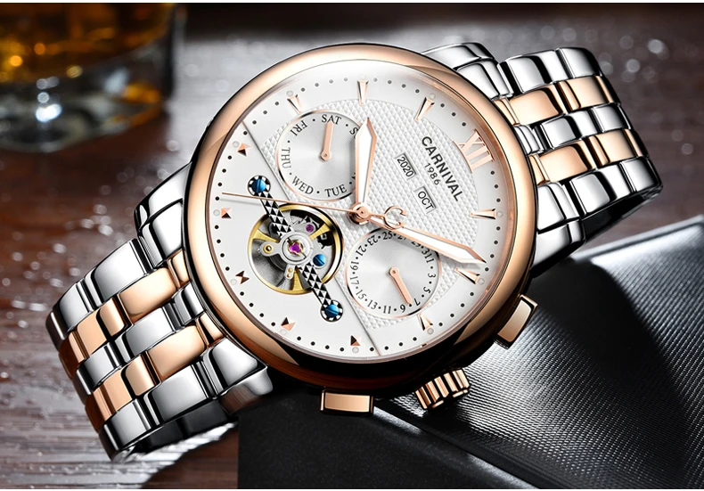 Швейцарские карнавальные мужские часы люксовый бренд механические наручные часы мужские водонепроницаемые часы reloj hom светящиеся часы сапфир 2