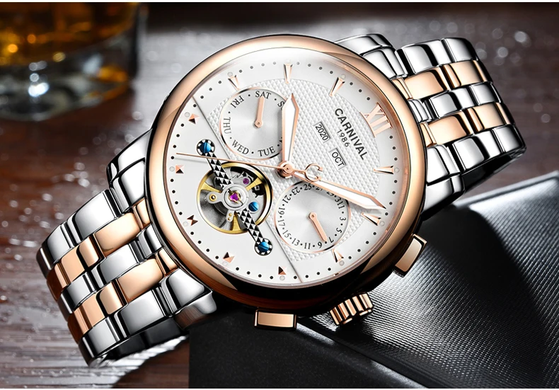 mecânica relógio de pulso masculino reloj hom