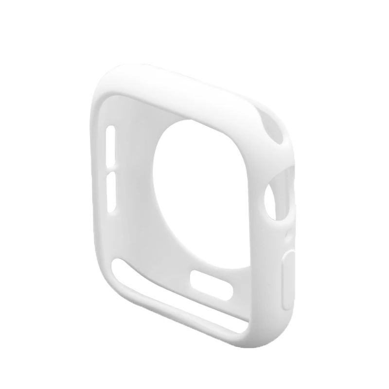 White Силиконовый чехол для часов apple, чехол для часов 42 мм и защитная пленка для часов apple 44 мм, анти-осенний бампер для iwatch 3 2 1 38 мм 40 мм - Цвет: White