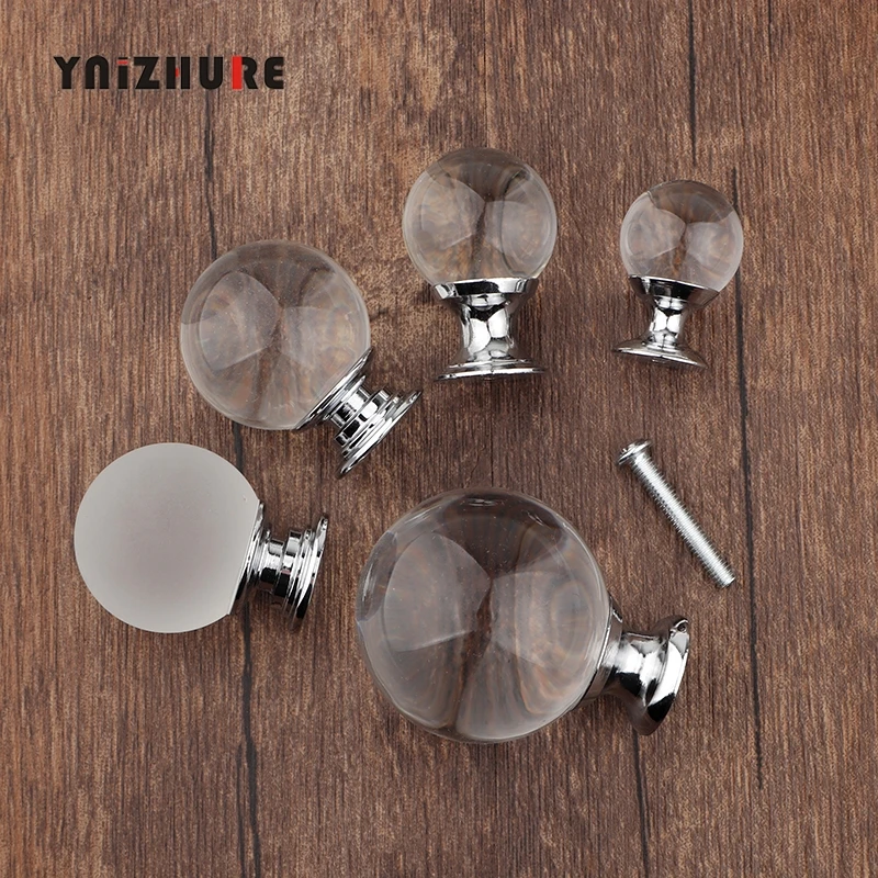 YNIZHURE, бренд, 20-40 мм, скраб шарик, дизайн, Кристальное стекло, прозрачные ручки, для шкафа, шкафа, тянет, кухонные дверные ручки, ручка для ящика