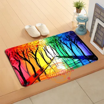 

Custom Color Tree Doormat Bath Mats Foot Pad Home Decor Bathroom Mats Door Mat Floor Mat A320#112