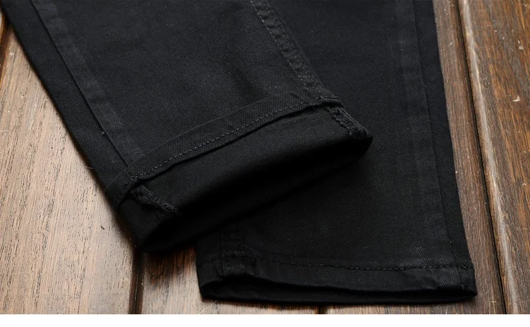 ACRMRAC для мужчин джинсы для женщин тонкий черный молния лоскутное прямые джинсы большой размеры 1018