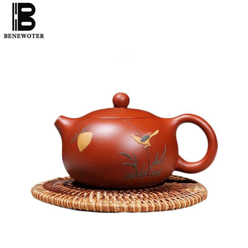 160cc Yixing Purple Clay Teapot Drinkware Natural Raw Ore Zhu Mud Zisha