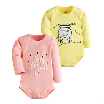 

2pcs/lot 2020 Winter Baby Rompers Newborn Infant Cotton Long Sleeve Jumpsuits Baby Boys Girl Clothing Cartoon Clothes Wear