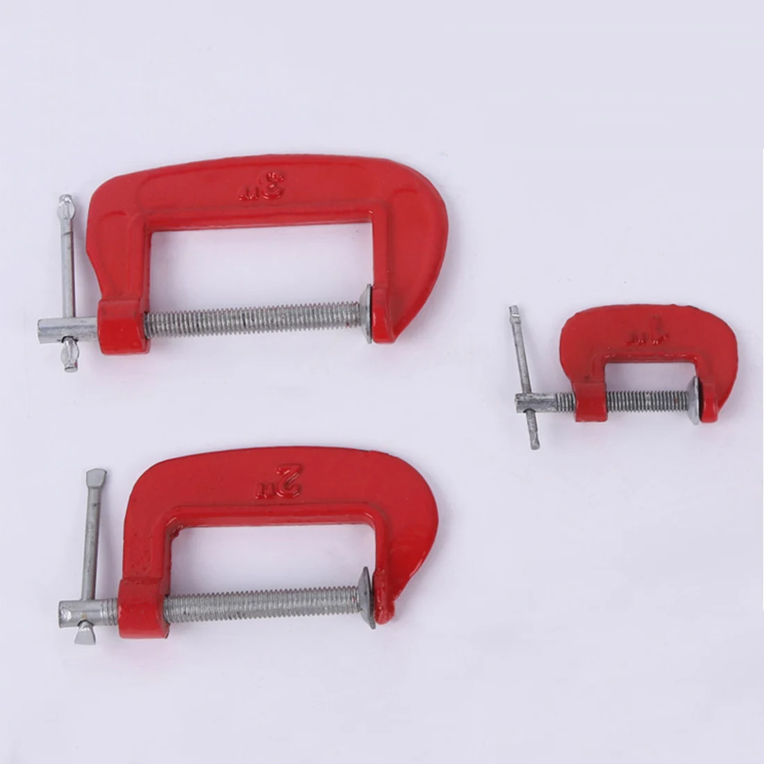 

Adjustable DIY Carpentry Gadgets Heavy Duty G Clamp Red 1" /2''/3''Inch G type Woodworking Clamp Clamping Device