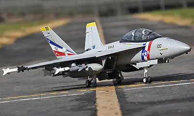 

Scale SkyFlight LX Gray EPS Metal Twin 70MM EDF F18 Bounty Hunter RTF RC Airplane W/ Brushless Motor Servos ESC Battery