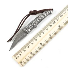 Нож из дамасской стали складной уличный для выживания Тактические маленькие ножи Коллекция подарок компьютерная резная ручка