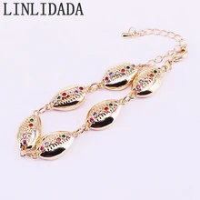 5 шт. Позолоченные Модные Мульти CZ вставки из циркония cowrie морской корпус браслет регулируемые цепи браслеты для женщин ювелирные изделия