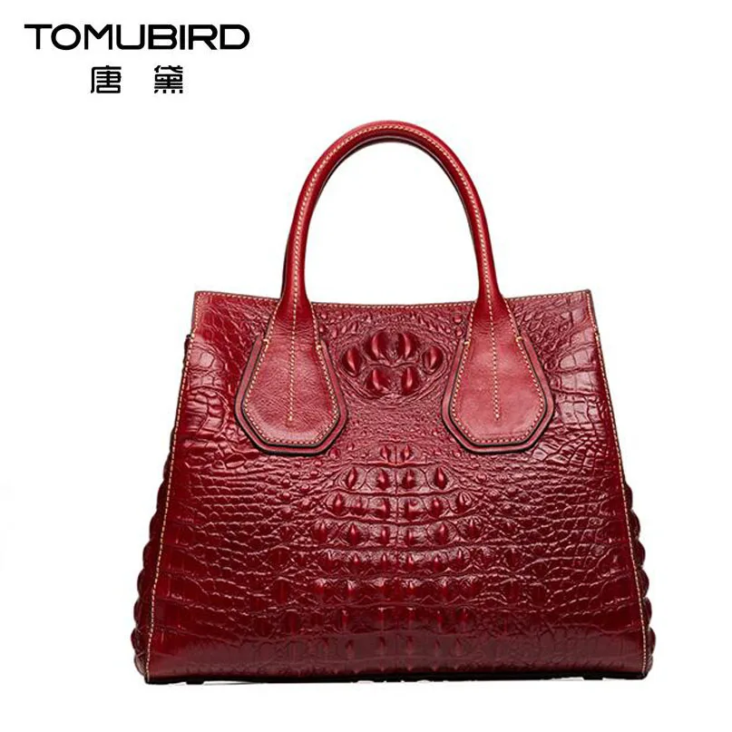 2020 New women bag genuine leather brands high quality cowhide alligator grain embossing fashion handbags | Багаж и сумки
