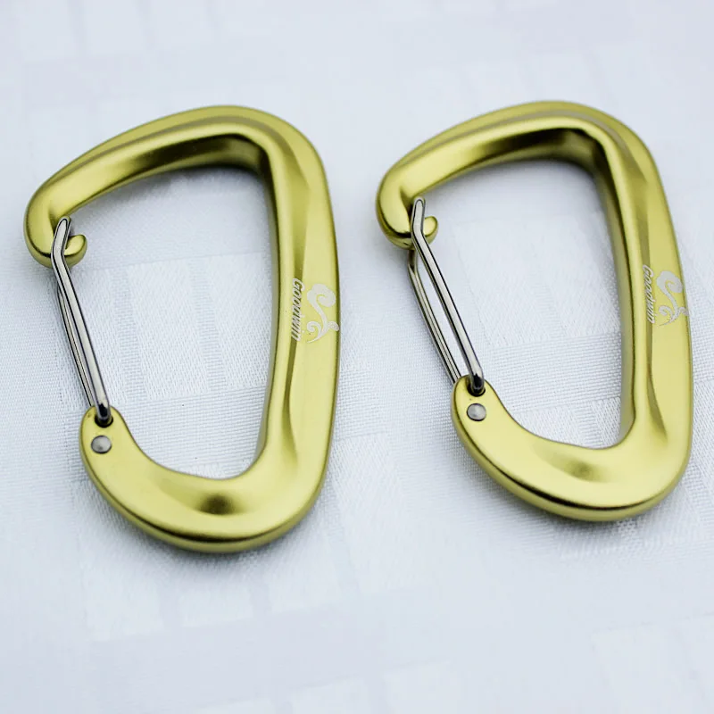HOT!Metal Aluminum Alloy D Shape Rings Carabiner Screw