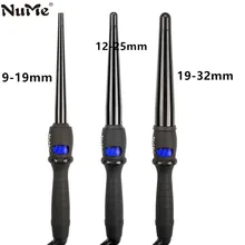 Электрические бигуди для волос ролик Плойка для профессиональной завивки Конические Керлинг палочка гофрированные глубокие волосы стайлер для завивки волос Керамика инструмент