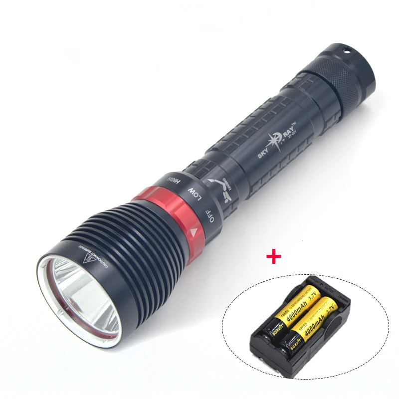 

LED Flashlight Tactical Flashlight High Bright For Camping Fishing Focus Torch Outdoor Emergency Night Lamp with 2*18650 Battery