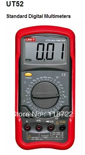 

UNI-T UT52 UT-52 LCD Digital Multimeter AC DC Voltmeter Amp Ohm Capacitance Tester