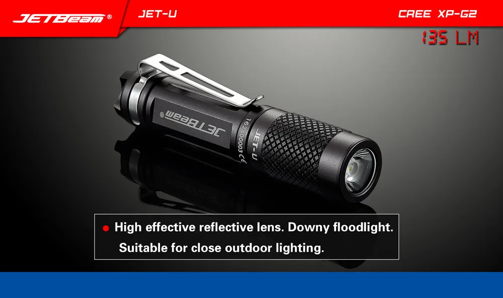 Портативный водонепроницаемый светодиодный фонарик JETbeam JET U(JET )|waterproof led flashlight|led