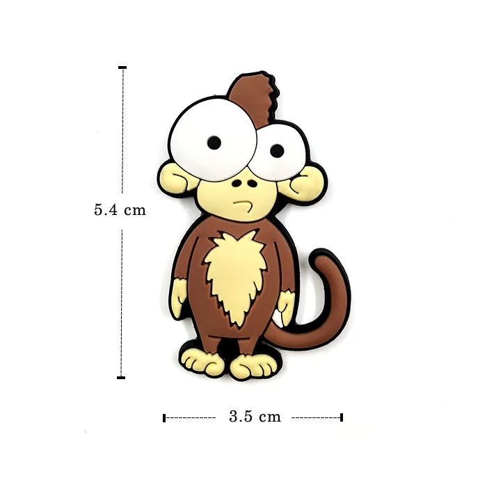 Милый мультяшный Китайский Зодиак животное силиконовый магнит на холодильник Сувенир Холодильник Магнитный детский домашний Декор украшение игрушка - Цвет: Monkey