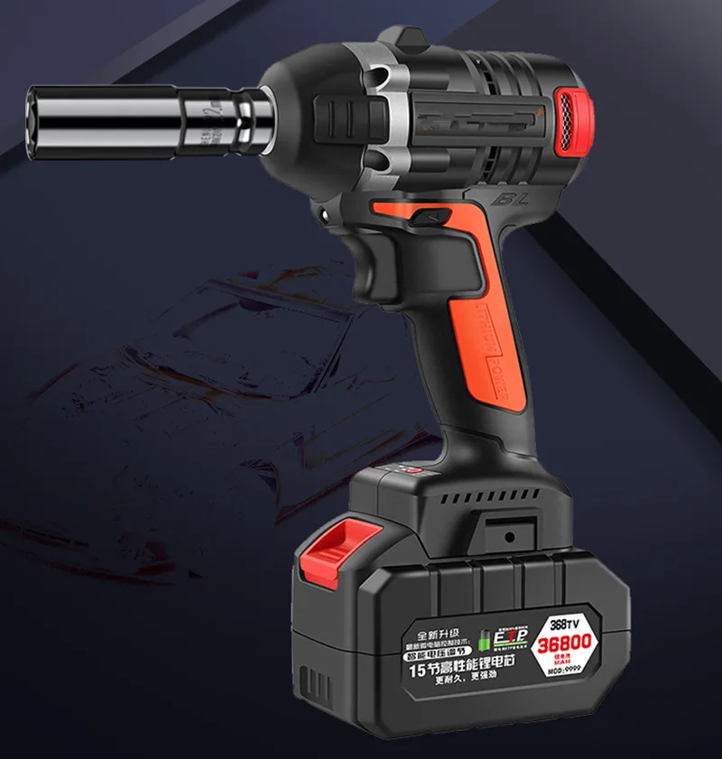 

5800rnp 16800mAh Brushless Cordless Electric Impact Wrench Rechargeable Lithium Battery Car Wheel Hand Drill Power Tools US Plug