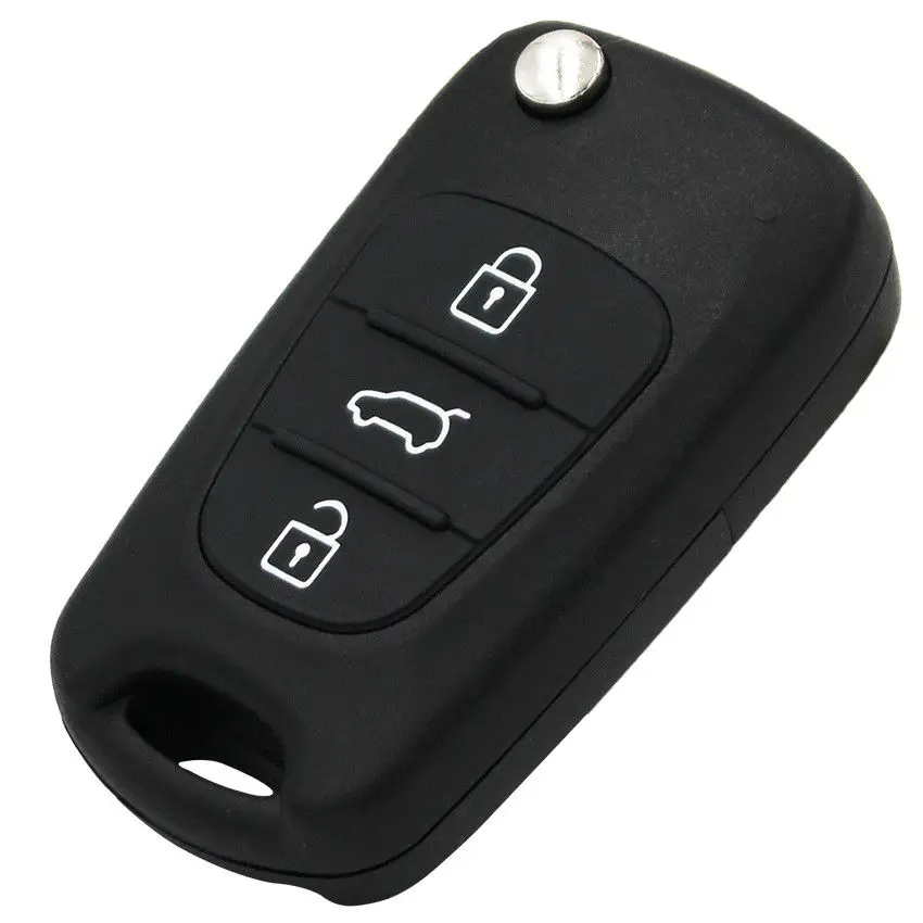 Промо-акция! складной корпус дистанционного ключа Fob 3 кнопки для Kia Forte Sportage Soul Uncut с логотипом