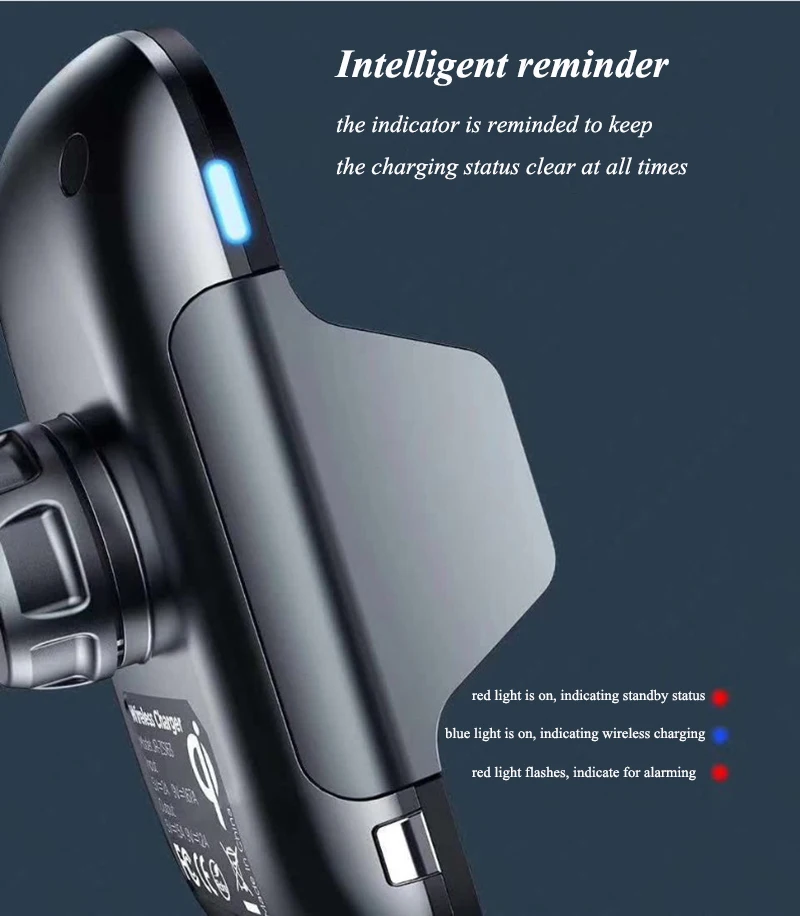 8Automatic Infrared Sensor Car Charging Holder Qi Automatic Wireless Charger 