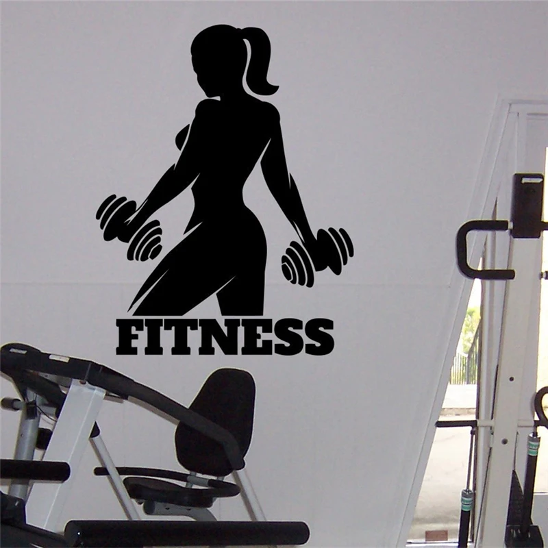 Gym Athletic Wall Mural Woman Fitness Gym