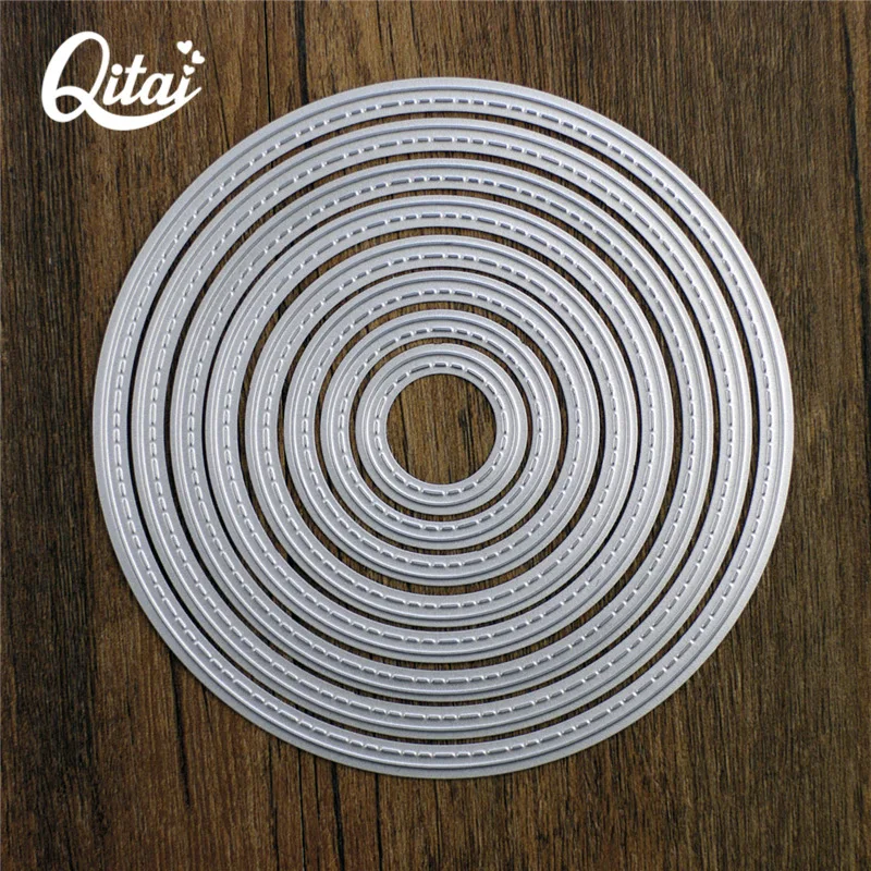 

8 Pcs/set Round Shape Scrapbooking Cutter Dies Metal Scrapbook Cutter Dies Stencil For Paper Metal Cutting Dies D58