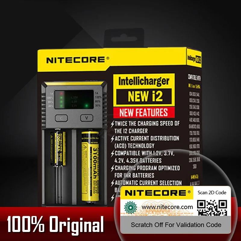 Цифровой ЖК дисплей Nitecore D4 I4 I2 D2 интеллектуальная схема Li Ion для 26650 18650 18350 16340 14500