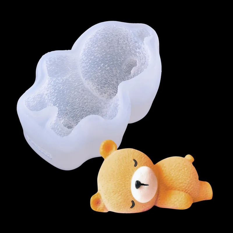 

3 d sleepy bear crystal drops of gel mould cute teddy bear cake decoration mould