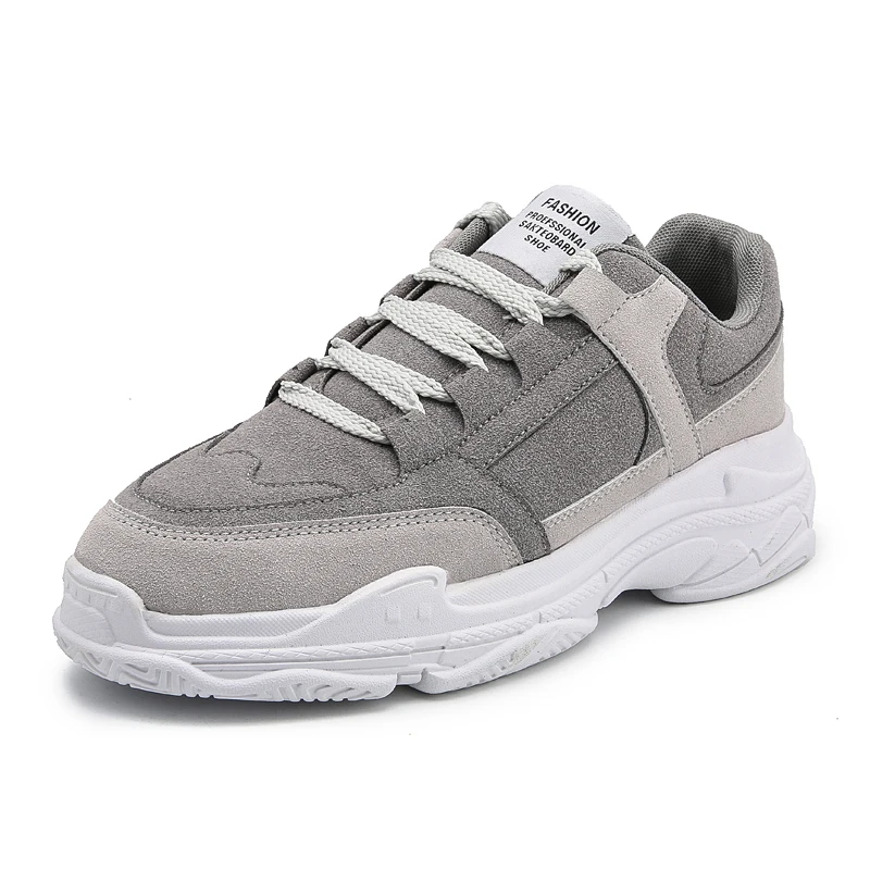 

Men's Leather Casual Shoes Winter New Fashion Sneakers Men Lace-up Suede Shoes Krasovki Footwear
