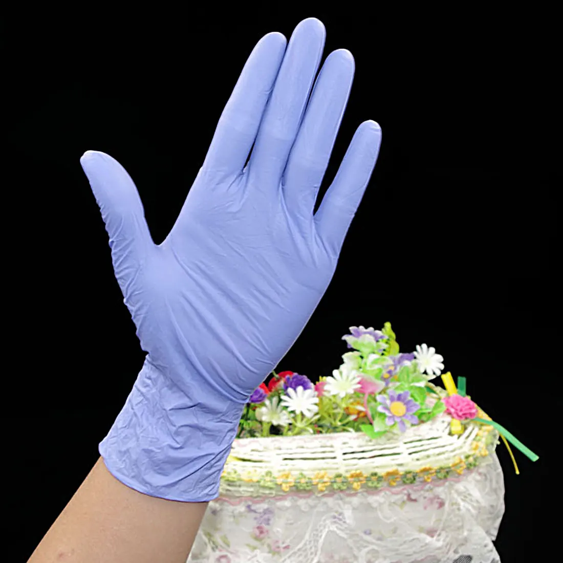 100pcs Disposable Gloves Nitrile Rubber Gloves For Home Cleaning