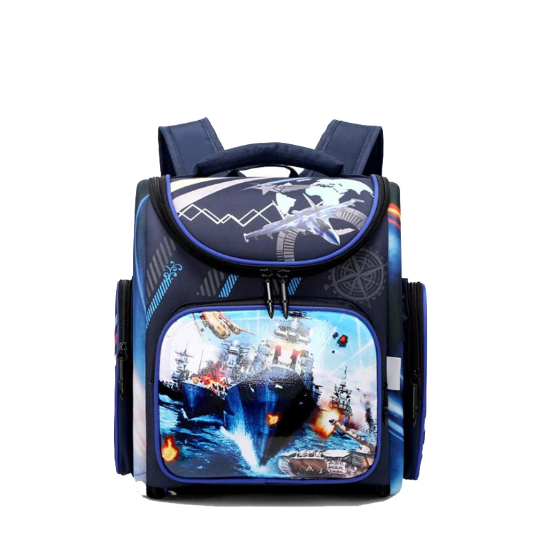 Мультяшные школьные сумки для девочек и мальчиков, Подарочный школьный ранец с машинкой, детский ортопедический Школьный рюкзак, прочный Mochila Escola