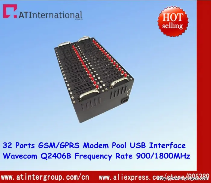 Wavecom Q2406B 32 Ports GSM GPRS Modem Pool USB Interface